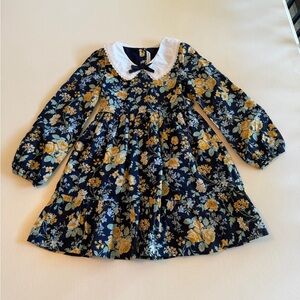 Janie and Jack Floral Bow Collar Dress Size 8